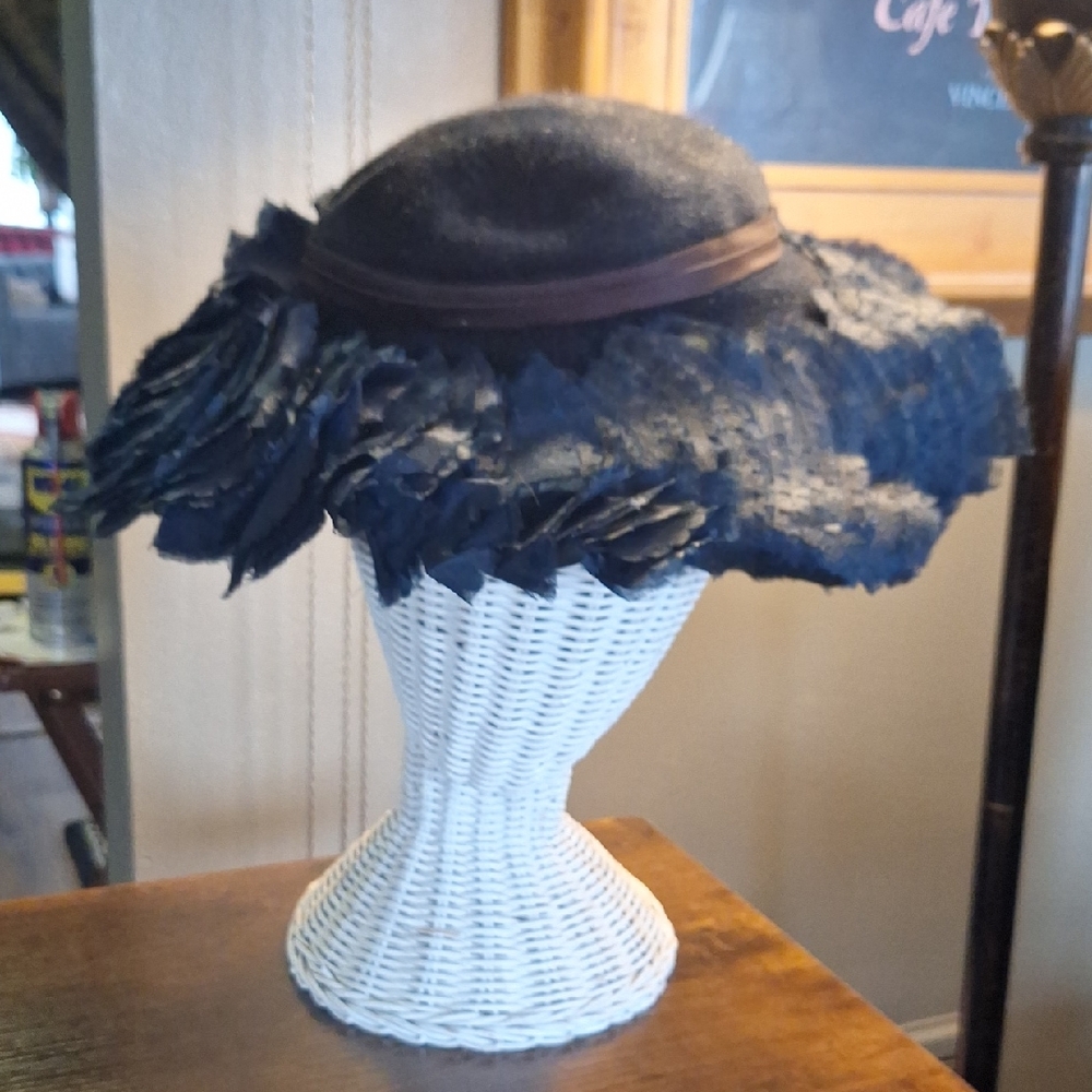 Marquis France Navy Wide-Brim Hat